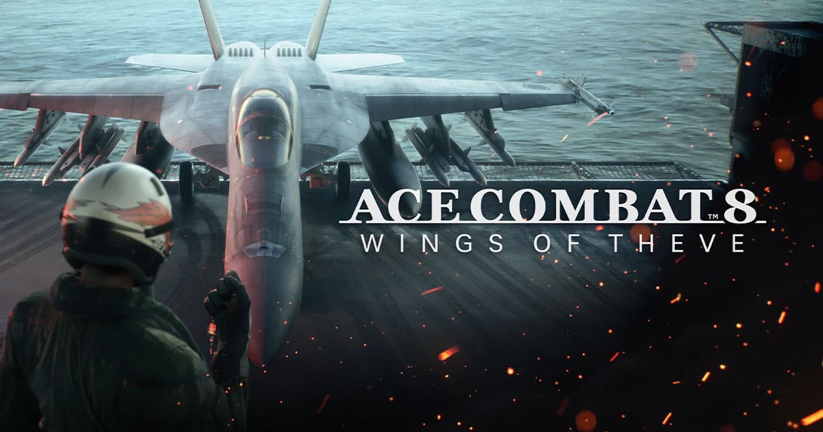 Official Ace Combat 8 Wings of Theve artwork showing fighter aircraft in flight