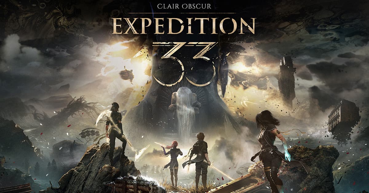 Official Clair Obscur Expedition 33 artwork showing the expedition on its journey