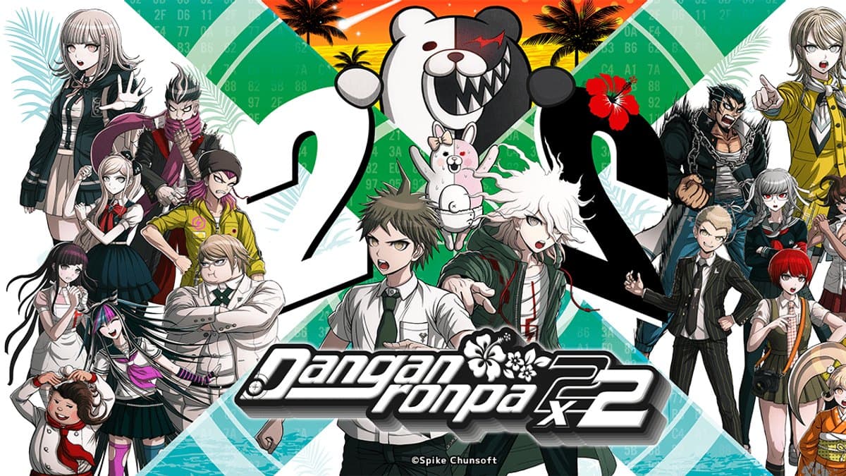 Official Danganronpa 2x2 artwork featuring its Jabberwock Island cast