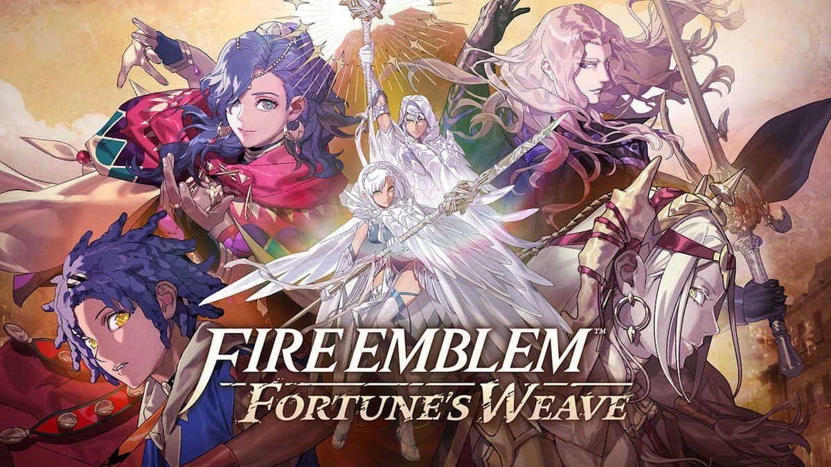 Official Fire Emblem Fortune's Weave key art showing its four heroes