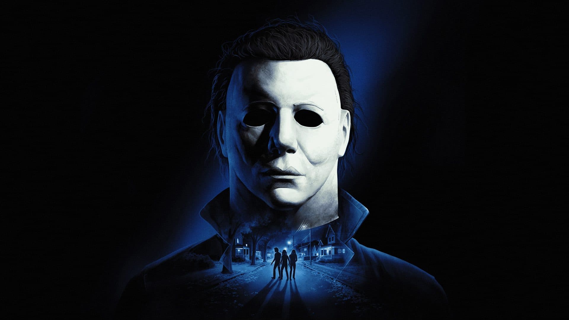 Official Halloween game artwork showing Michael Myers in Haddonfield