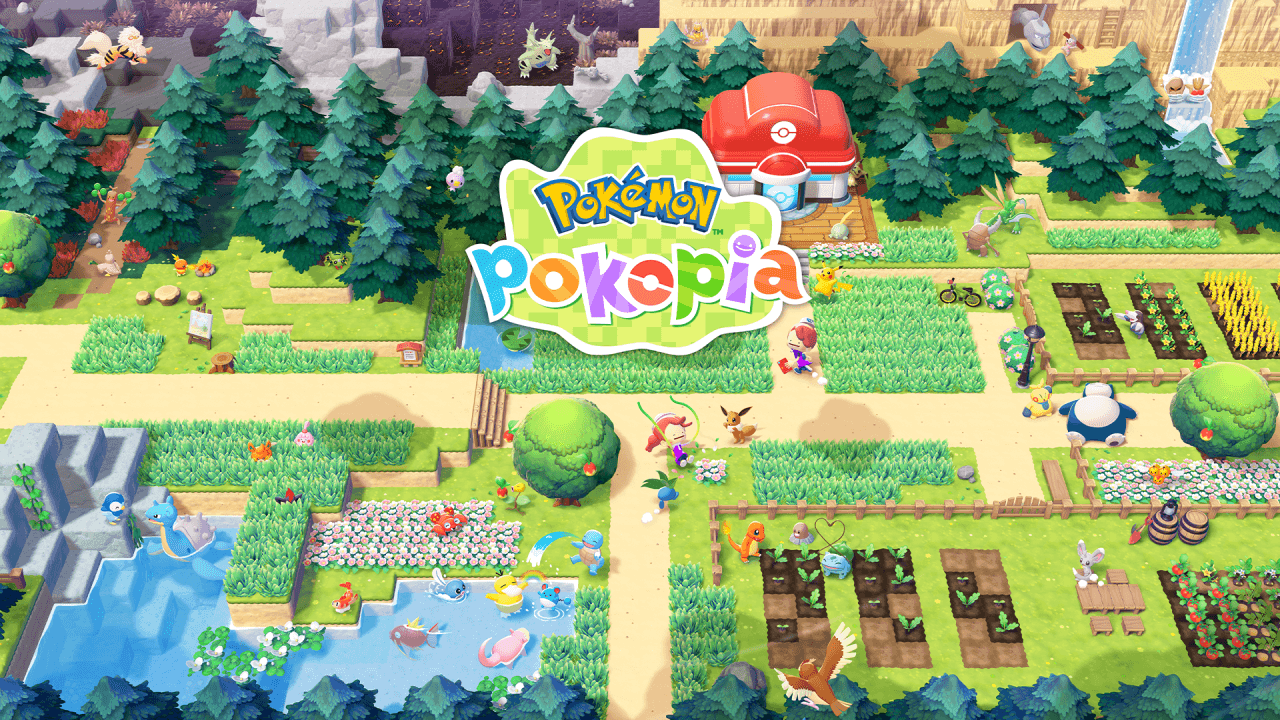 Official Pokémon Pokopia artwork showing the Nintendo Switch 2 game
