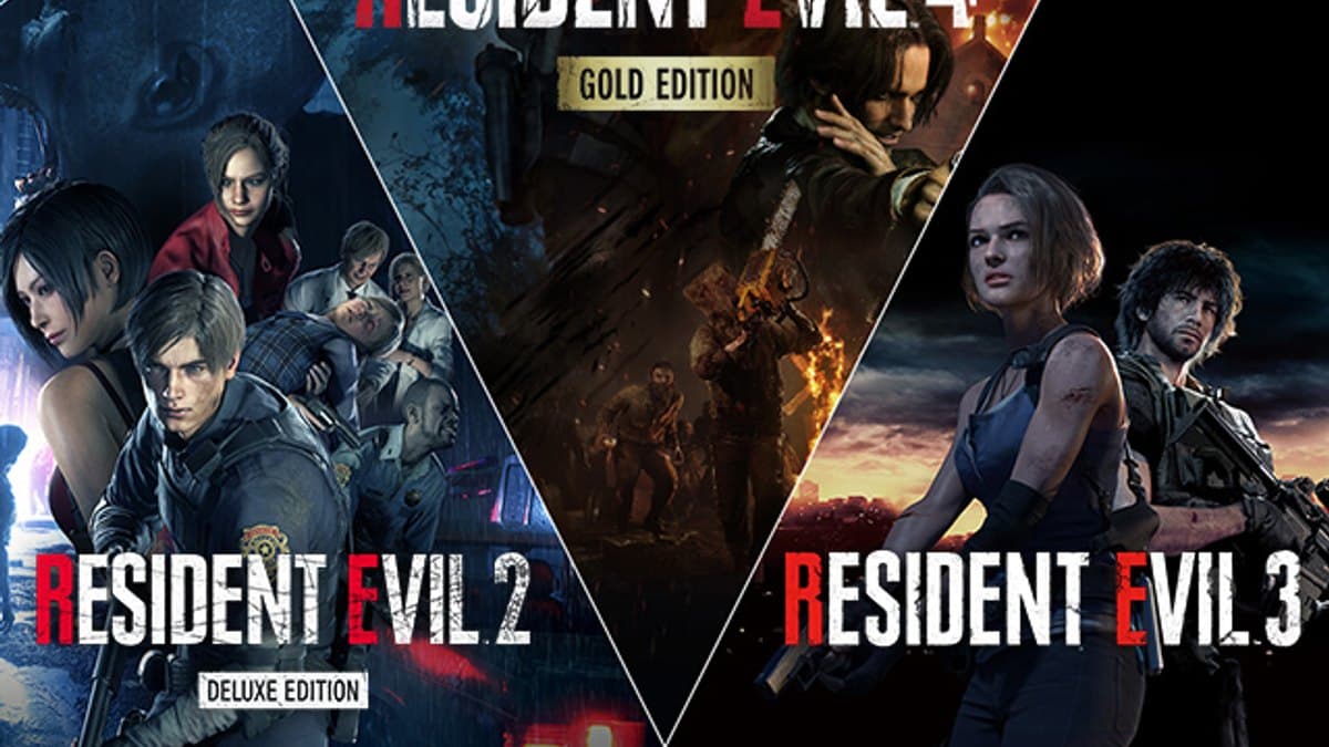 Official Capcom artwork for the Resident Evil 2, 3 and 4 Switch 2 releases